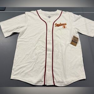 Men’s size Large Iowa State Cyclones White Baseball Shirt cream color